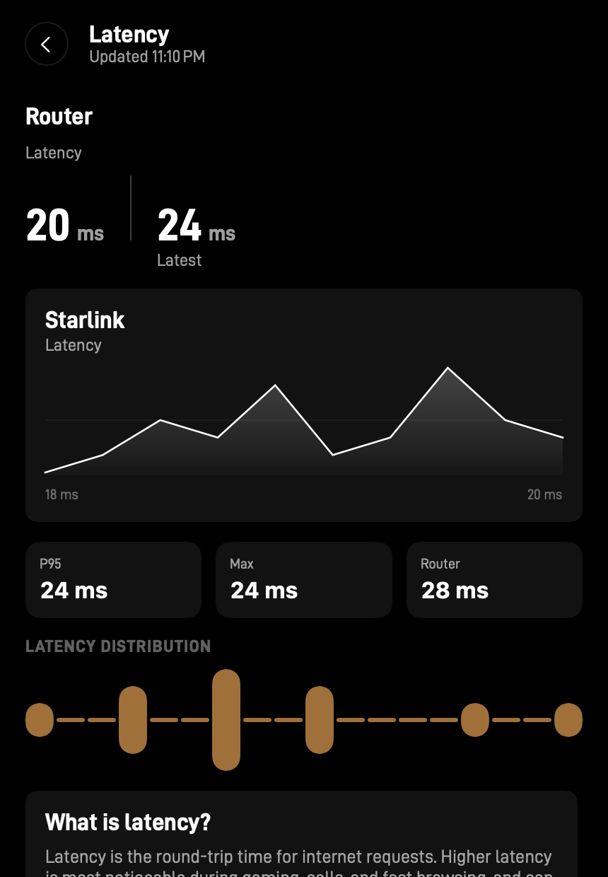 StarBar latency detail screen without the menu bar configuration panel